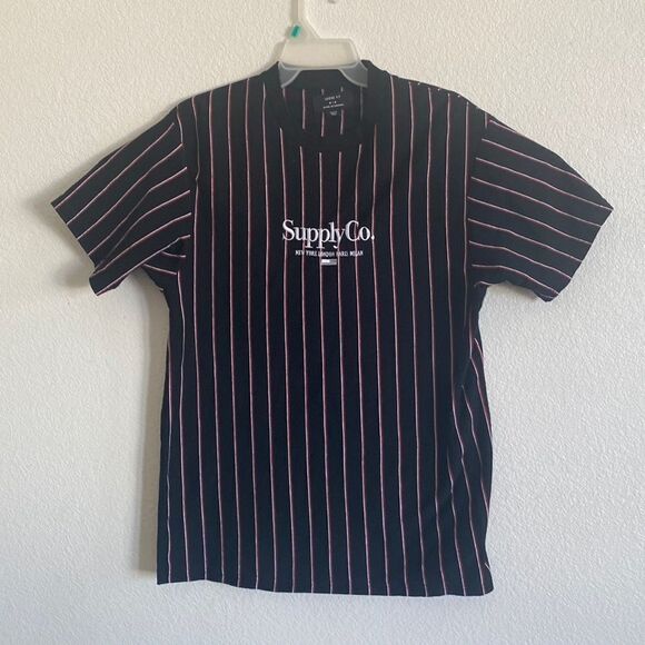 LOOSE FIT Men’s Striped T Shirt Size M - Picture 1 of 4